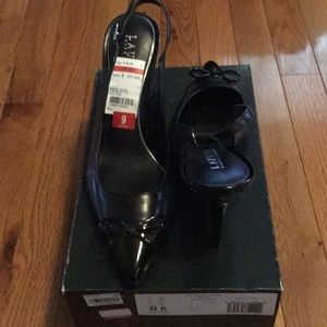 Black high heel shoes